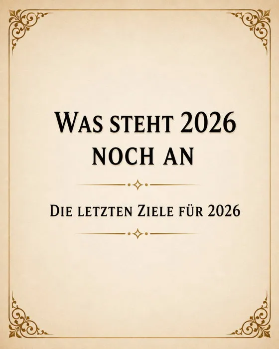 Für die letzten Monate des Jahres habe ich mir noch einige Ziele gesteckt, wenn auch ein wenig ambitionierter …